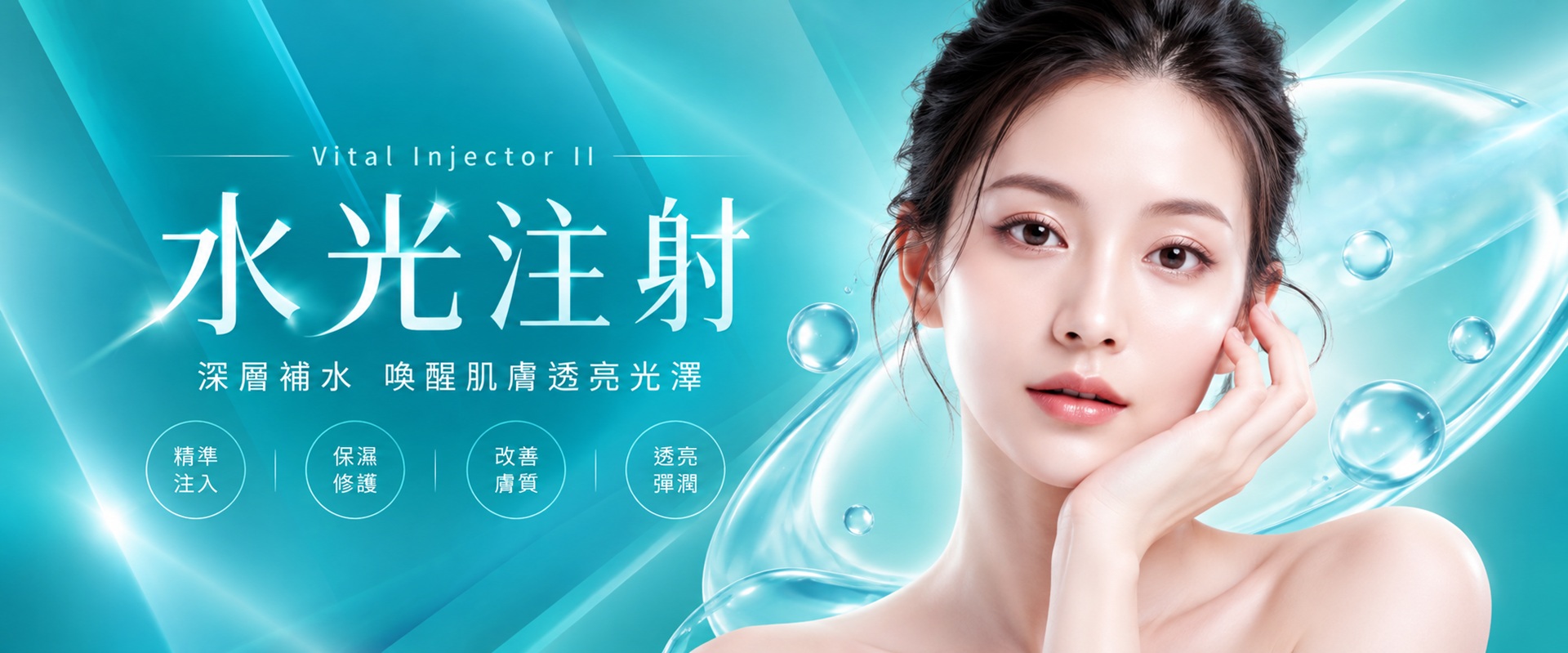 水光注射 Vital Injector II 保濕補水與膚質改善療程